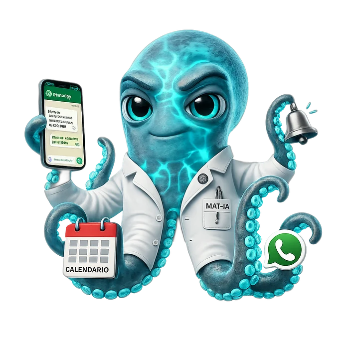 MAT-IA, el pulpo asistente de IA (ilustración generada con IA)